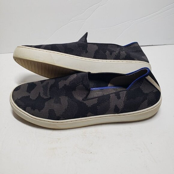 Rothys Camo The Sneaker Gray Knit Comfort Recycled Low Top Slip On Womens 10 - Picture 3 of 8